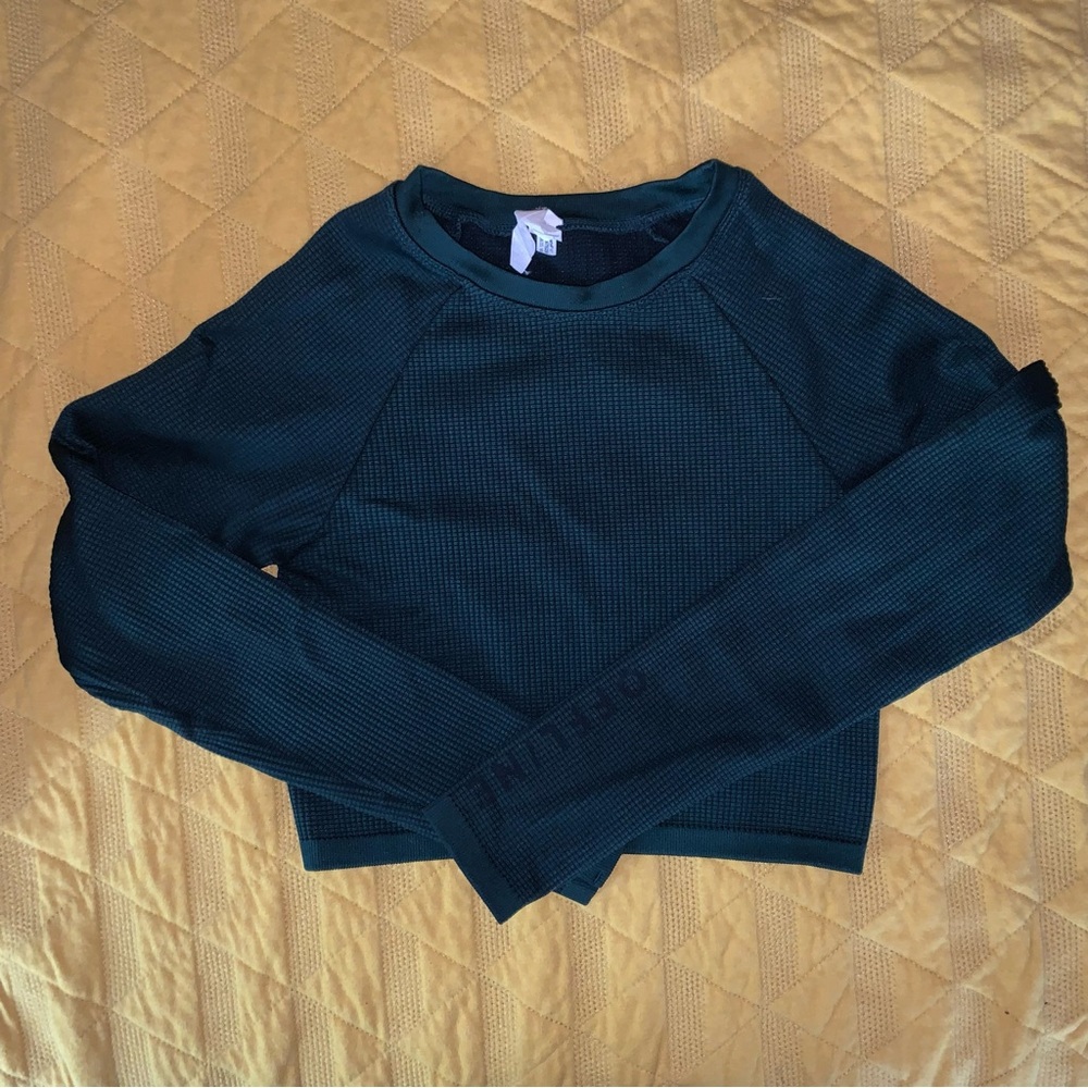 Aerie Dark Green Long Sleeve Athletic Top